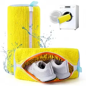 Reusable Mesh Shoe Wash Bag Anti-Deformation  Washing  | High-Quality Laundry  for Sneakers, Suitable for Washing Machine and Dryer Grey