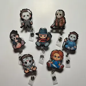 Halloween Badge Reel /ID Badge Reel/ Office Accessories/ School Accessories/ Spooky Season nurse