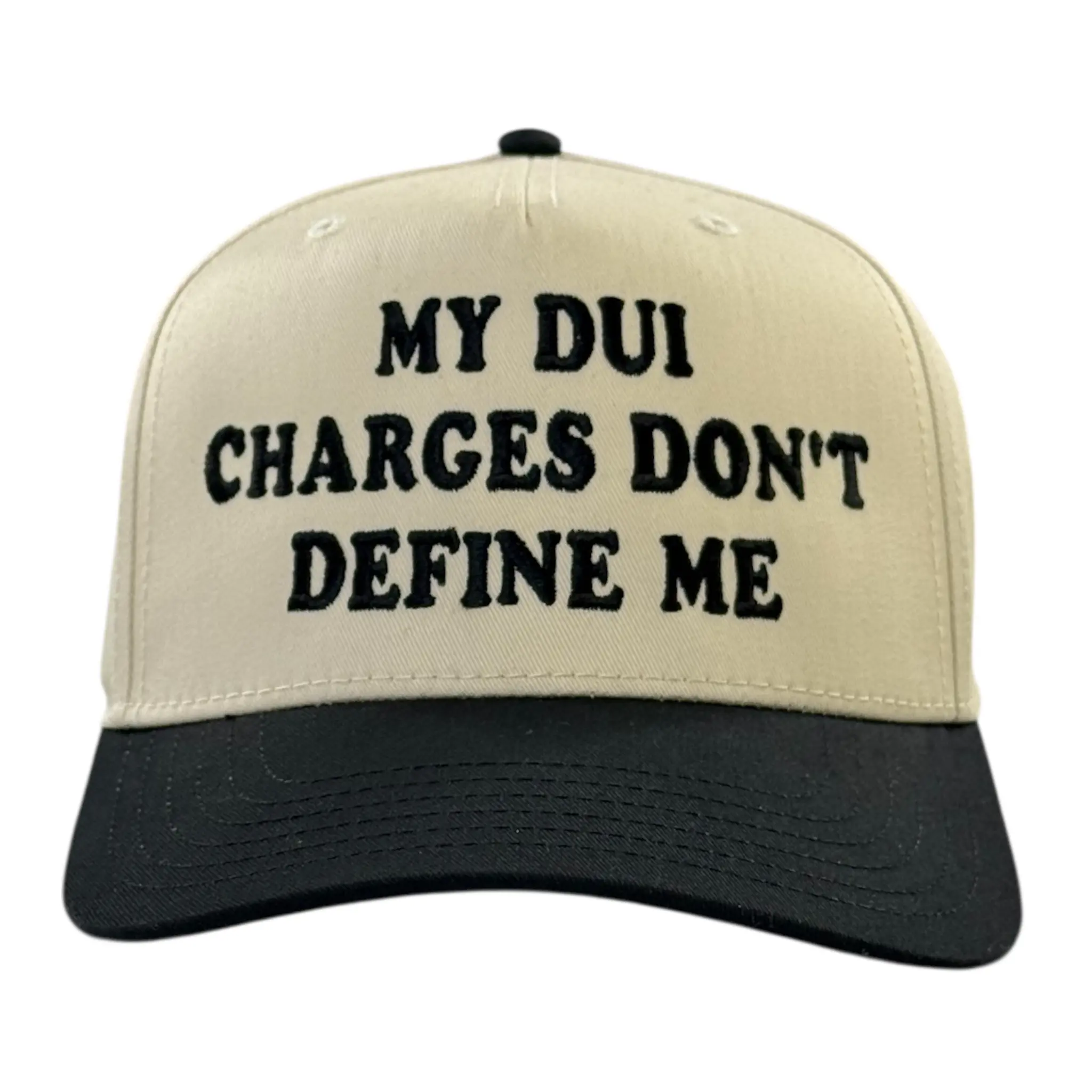 My DUI Charges Don’t Define Me Hat Custom Embroidered | Funny DUI Quote Trucker Cap | Adult Humor Snapback Hat | Bold Statement Flat Bill Cap | Novelty Gag Gift Hat | Party Humor Cap | Casual Streetwear Hat | Unisex Gift Hat For Men Women