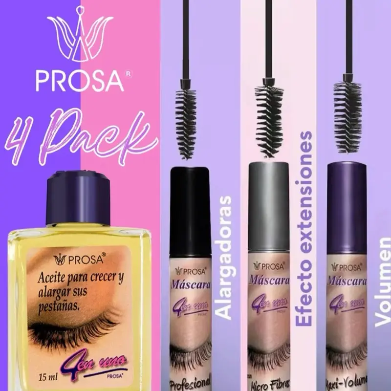 Prosa 4 pack - 3 mascaras and eyelash oil
