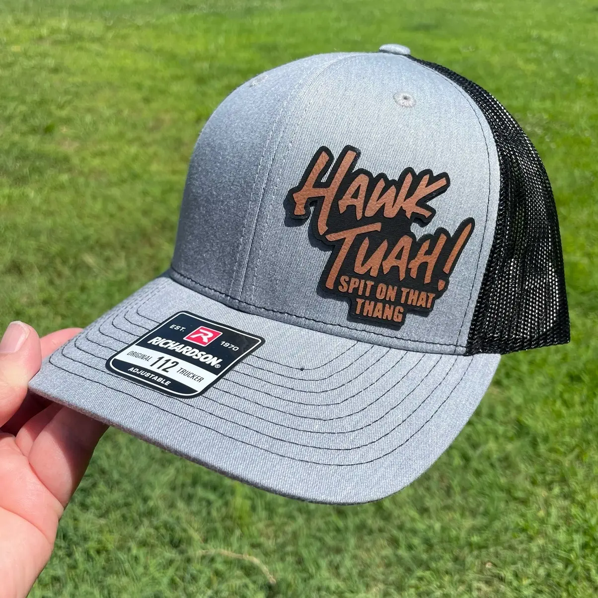 Hawk Tuah Spit On That Thang Patch Hat - Truckerhat, Funny, hawk-tuah, viral men hats truckerhats trucker hat