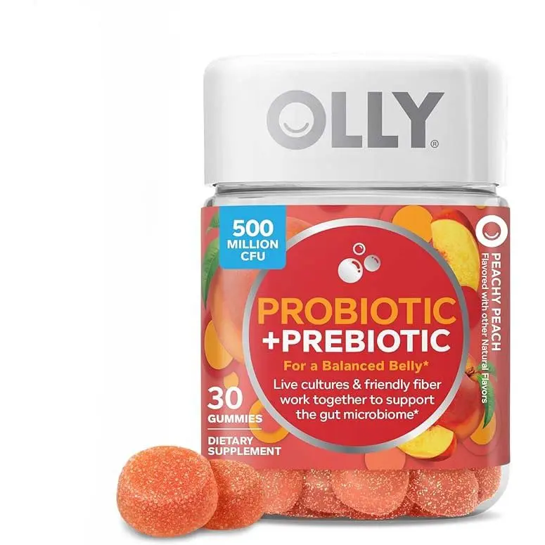 Olly, Probiotic + Prebiotic Gummy Chewable Supplement