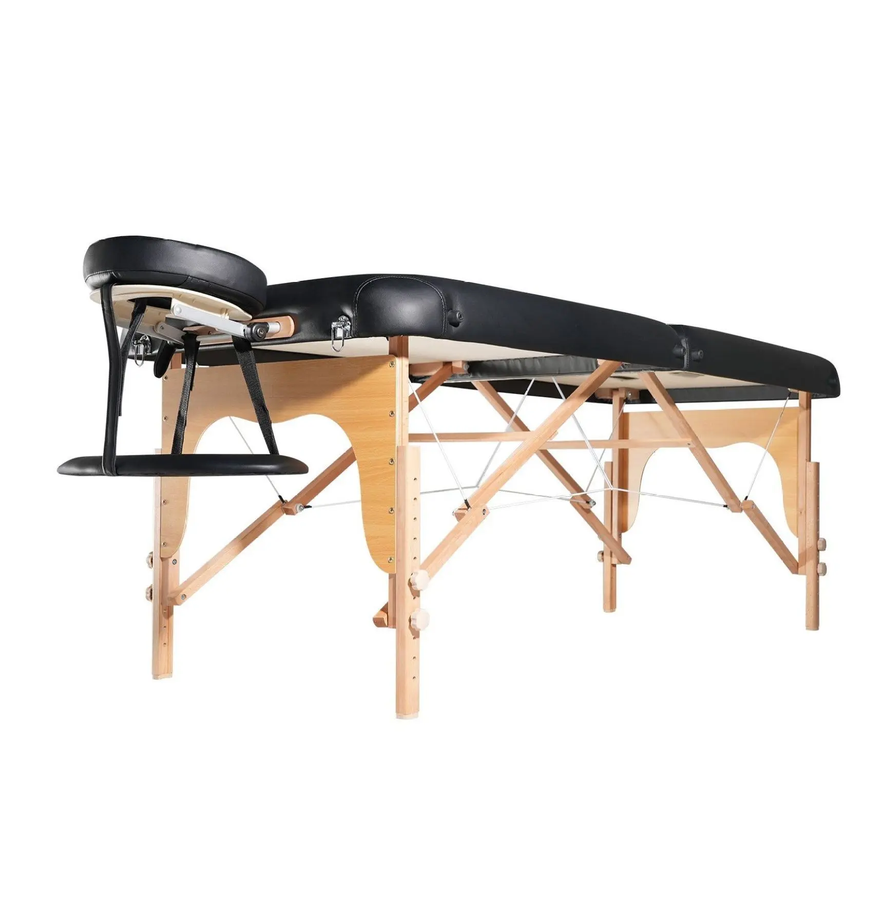 Massage Table 30" Wide, Heavy Duty Folding Portable Spa Table, 750LBS Capacity, 8-Level Adjustable Height, Headrest & Carrying Bag - for Massage, Tattoo, Facial 750 LBS 31 inch