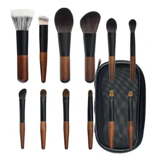 Mini size 12pcs Portable Makeup Brush Set - Travel-Friendly, Beginner-Friendly Cosmetic Tools with Concealer Brush, Nylon Bristles, ABS Plastic Handles, and More - Ideal for On-the-Go Beauty Routine, Makeup Brushes And Accessories