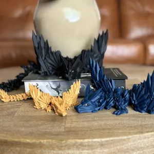 3D Printed Dragons | Fourth Wing Inspired | Bookshelf Decor Artistic Ornaments