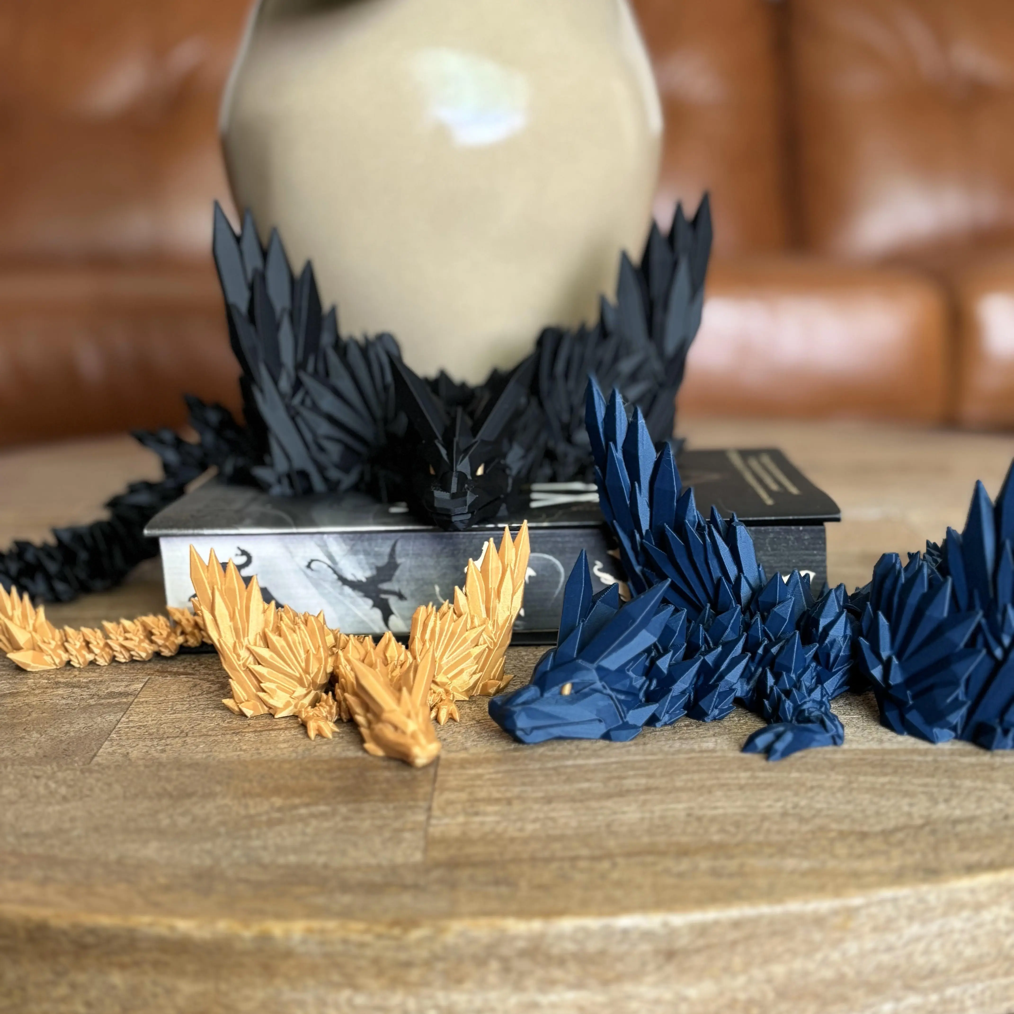 3D Printed Dragons | Fourth Wing Inspired | Bookshelf Decor Artistic Ornaments