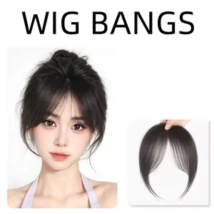 Women's Invisible Clip-On Bangs Headpieces, Natural Fake Fringe Extensions, Heat-Resistant Soft-Girl Aesthetic Hair Clip Accessory, Seamless Lightweight Piece for Quick Styling & Instant Refresh