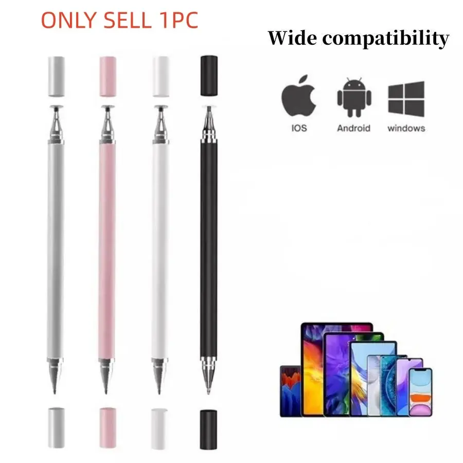 Two-In-One Touchscreen Stylus Pen with Stylus Tip, High Precision Universal Capacitive Pen for iPad iPhone Tablets, Samsung Galaxy Accessories, Tablet Styluses, Tech Accessories