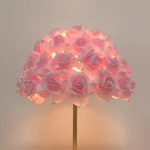 Romantic Umbrella-Shaped Light Up Rose Lampshade, Flower Design Bedroom Decor, Romantic and Cozy Light Cover, Perfect for Home Decoration