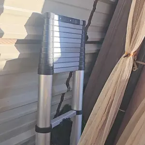 VEVOR Telescoping Ladder, Aluminum One-button Retraction Collapsible Extension Ladder, Capacity with Non-slip Feet, Portable Multi-purpose Compact Ladder for Home, RV, Loft, ANSI Liste