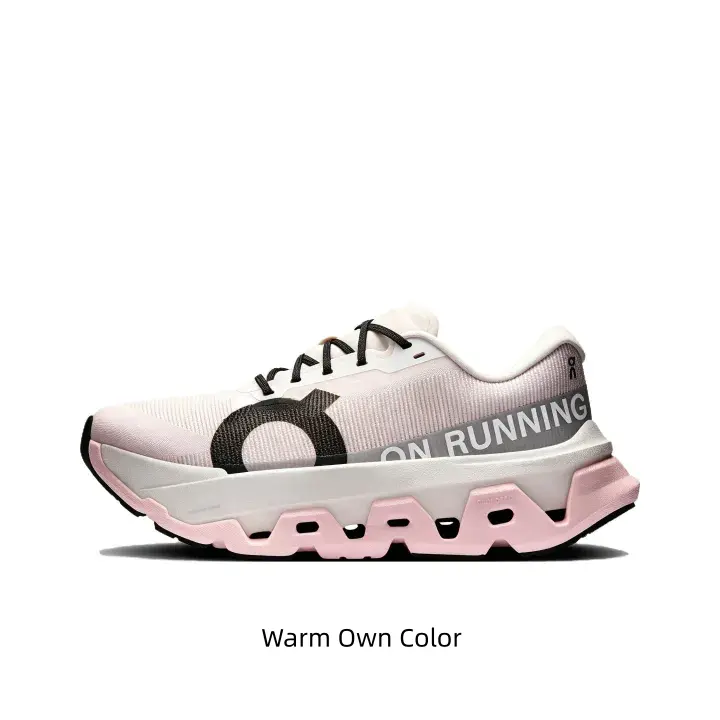 Lightweight quick-dry hollow cushion women sport sneakers, full breathable pale white sweat-wicking mesh shell, carved bubble pink hollow shock midsole delivers pillowy soft strides for all outdoor athletic activities