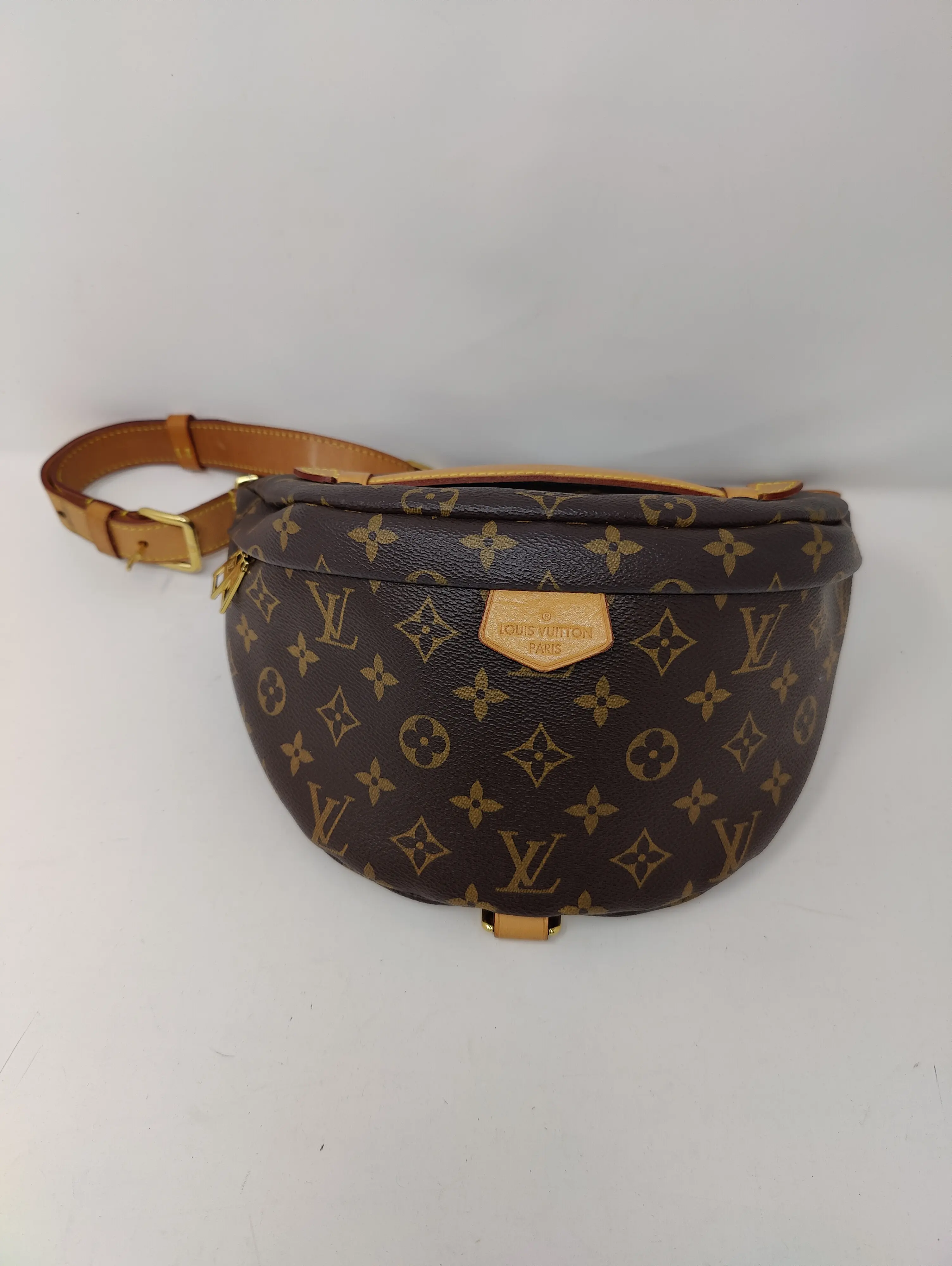 Pre-owned Louis Vuitton Monogram Leather Belt Bags Monogram Bum Bag AD587