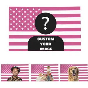 Custom Pink America Flag Personalized Flags Design Your Image Funny Tapestry Poster For Decorate Clubs Concerts Bars University Dormitories Living Rooms Bedrooms father's day gifts,gifts boyfriend,