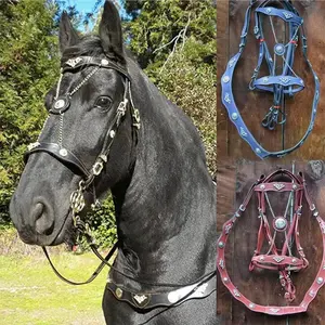 EquiElite™ PU Leather Horse Halter & Lead Rope Set – Premium Comfort, Total Control