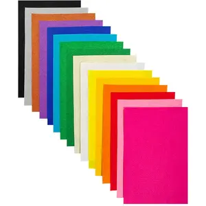 Felt for Crafts, 16 count Felt Fabric, 7"x11.3" Stiff Felt Sheets, Craft Felt Square for Sewing (16 Assorted Colors)