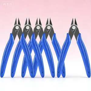 Spring Loaded Flush Cutters, 5-Pack Micro Wire Cutting Pliers for Jewelry Making and Electronics, Precision Side Cutters for Soft Copper Wire, Floral Design, Model Crafts, 3D Printing, Reusable Tool Kit