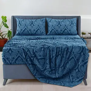 6 Pc Bed Sheets Set - Microfiber Paisley & Solid Design Queen Sheets - Up to 16 Inches Deep Pocket Hotel Luxury King Bed Sheet & Pillowcases - Ideal Thanksgiving & Christmas Gifts - Perfect Cyber Monday Deals & Holiday Deals