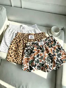 3-Pack Summer New Women's Full-Print Casual Shorts Bottoms, Elastic Waist, Loose-Fit, Camouflage Pattern, Street Style, Ideal for Daily Wear