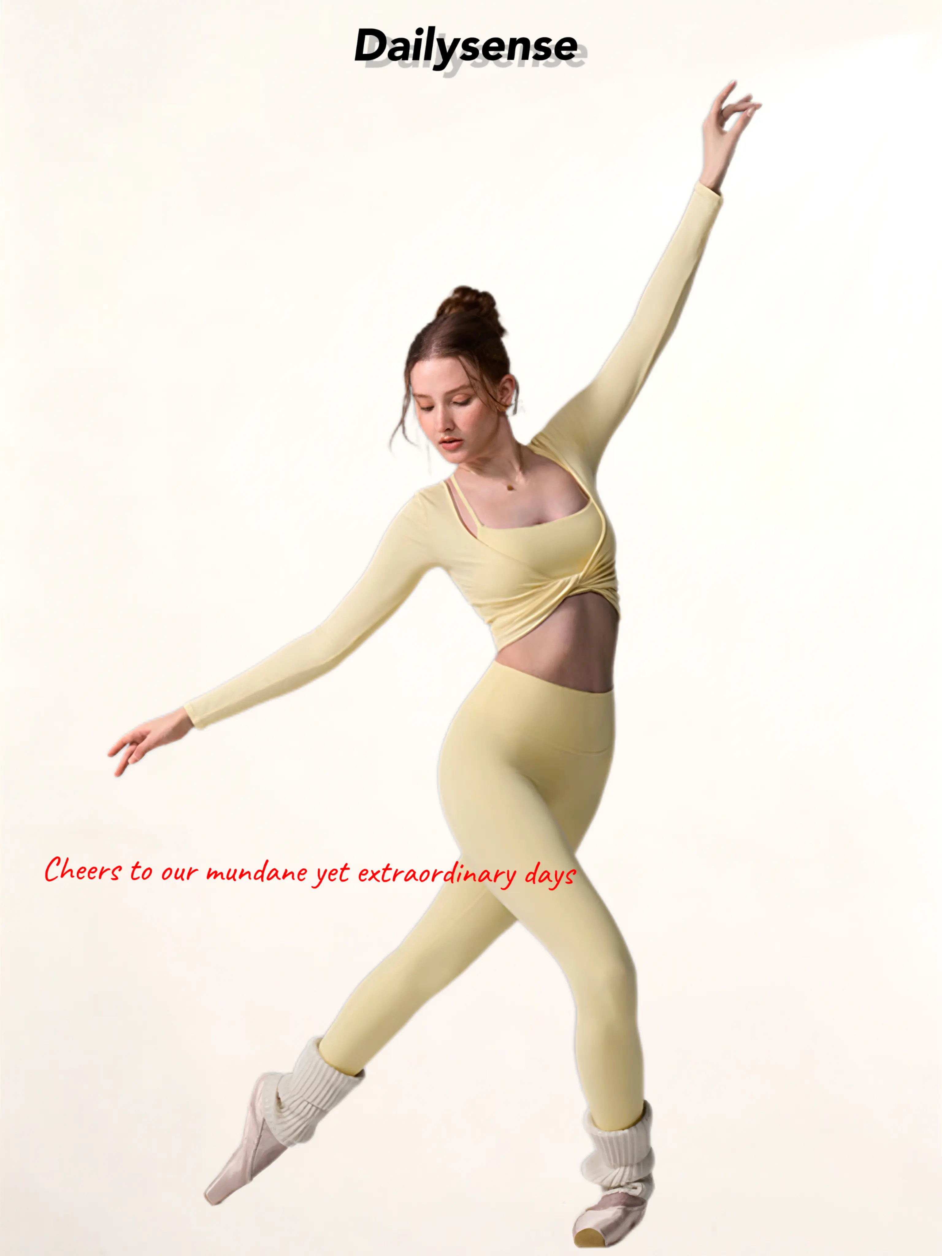 INGIA Womens Long Sleeve Knot Top Twist Front Cropped Activewear Ribbed Shirt Ballet Pilates Yoga Gym Top