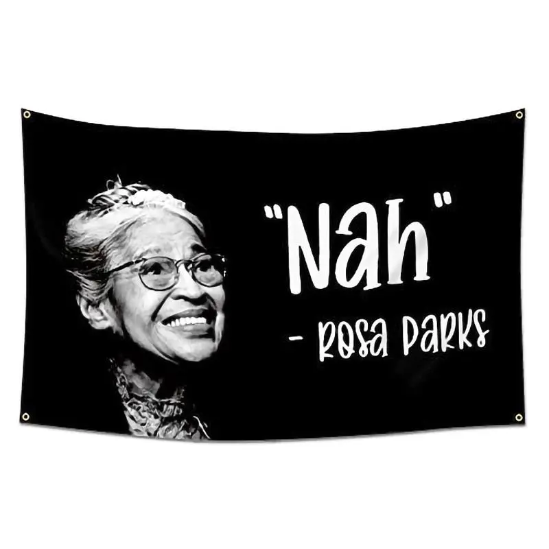 Rosa Parks Decorative Tapestry - 3x5ft Heavy-Duty 150D Synthetic Polyester with Brass Grommets, College Dorm Decor Home Wall Art for Bedroom Man Cave