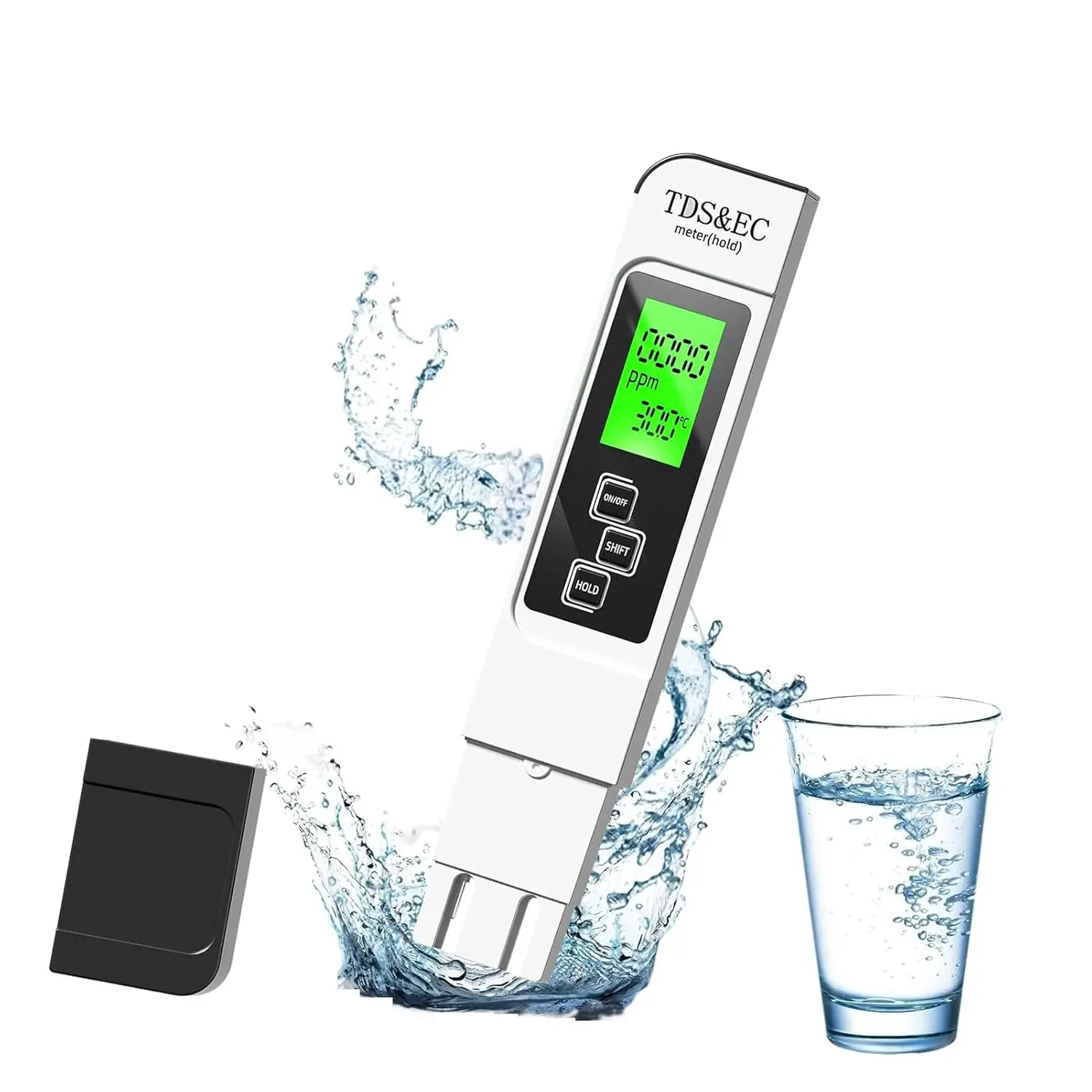 4 in 1 TDS Meter - TDS EC & Temperature(C,F) Meter,Accurate & Reliable Digital Water Testing Kits for Drinking Water, Tap, Well, Swimming Pool,Hydroponics, Aquarium, RO/DI System