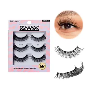 I-ENVY Flick’d LD & DD Curl Strip Lashes – 3 Pairs Fluffy Wispy Multi Pack