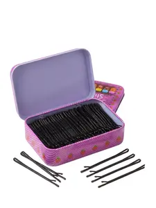 100Pcs Black Bobby Pins Set, Non-slip Hair Pins with Storage Box, Salon-Quality Hair Clips for All Hair Types, TikTok Viral, Anti Slip Clips