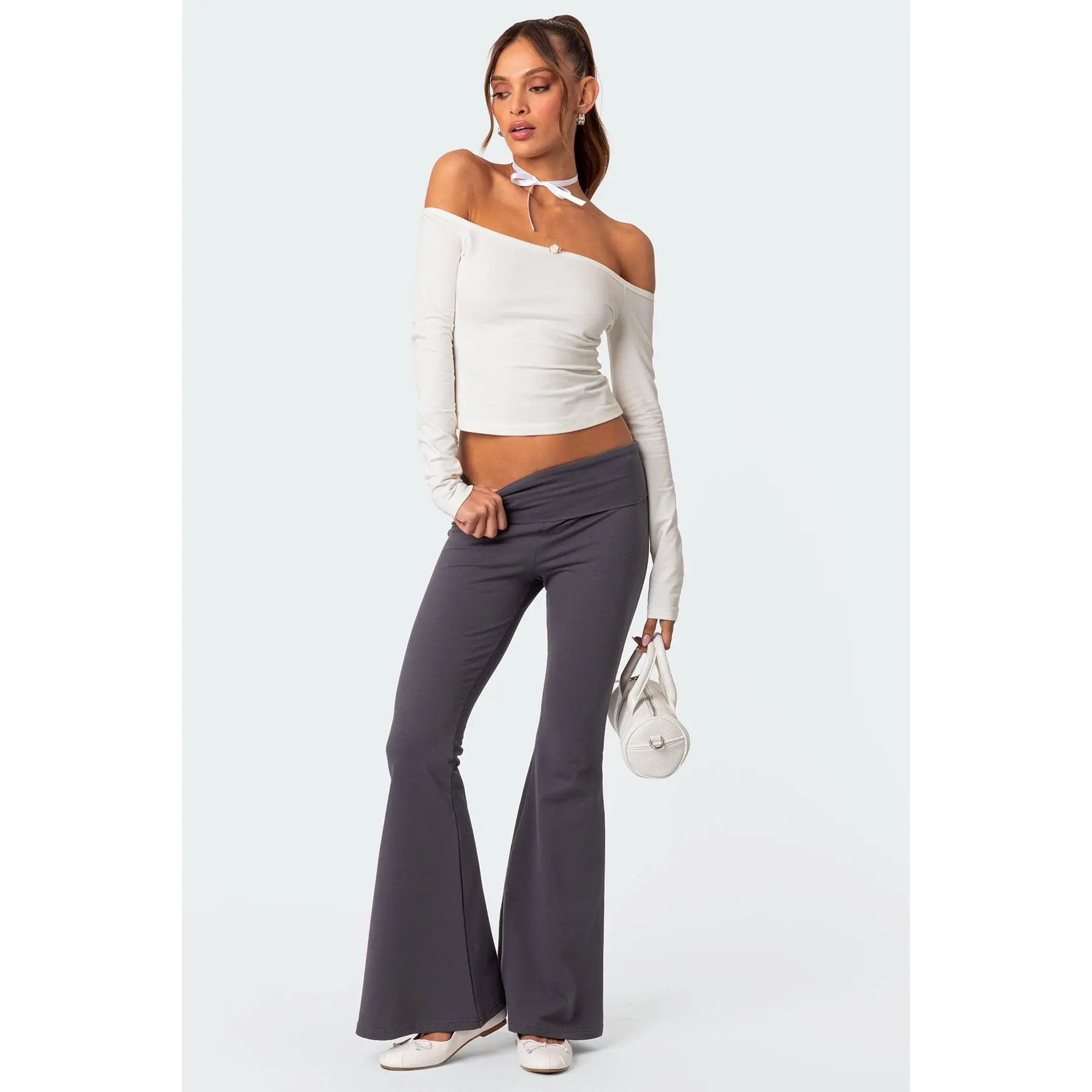 Naomi Foldover Flared Leggings