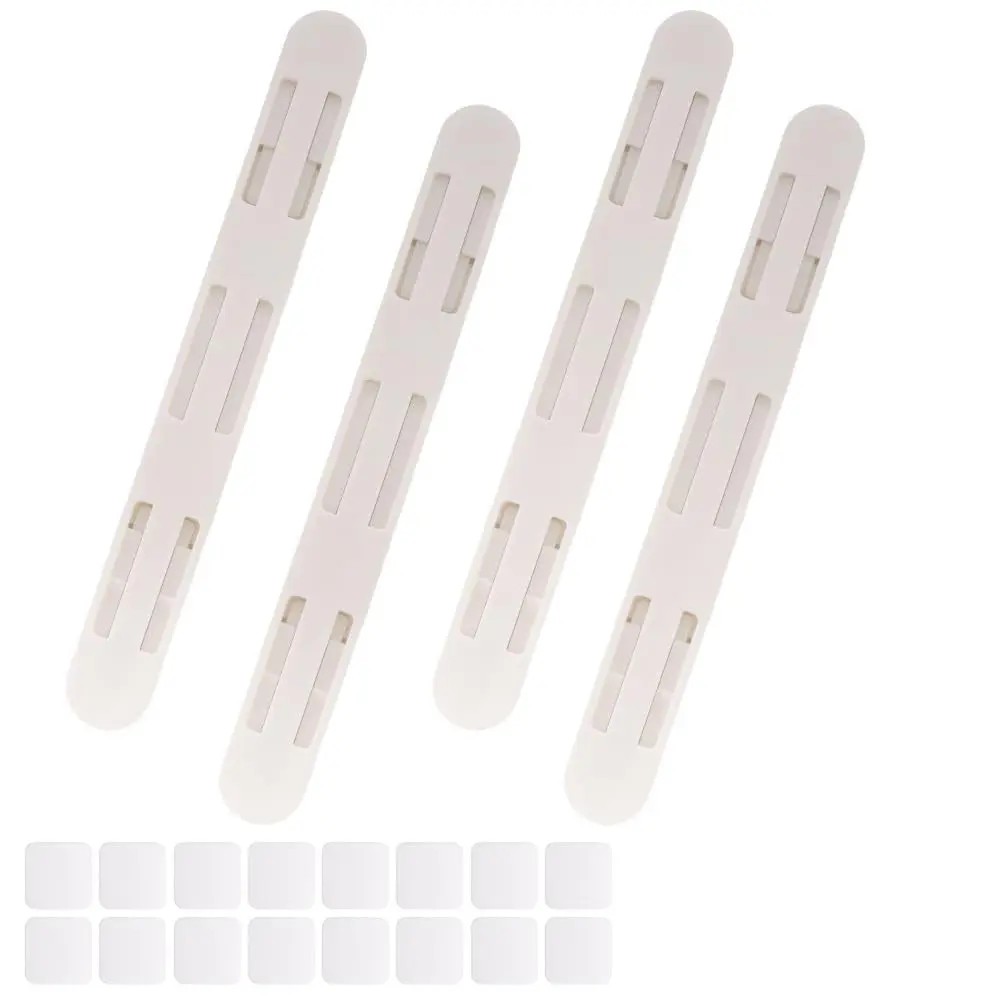 8 Drawer Box Storage Sliding Track, No Drill DIY Basket Slide Rail, Bottom Mount for Baskets and Boxes, Kitchen and Closet Cabinet Drawers, Hardware
