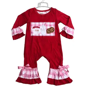 Baby Girl Christmas Romper Milk Silk Biscuit Christmas Onesie Gift