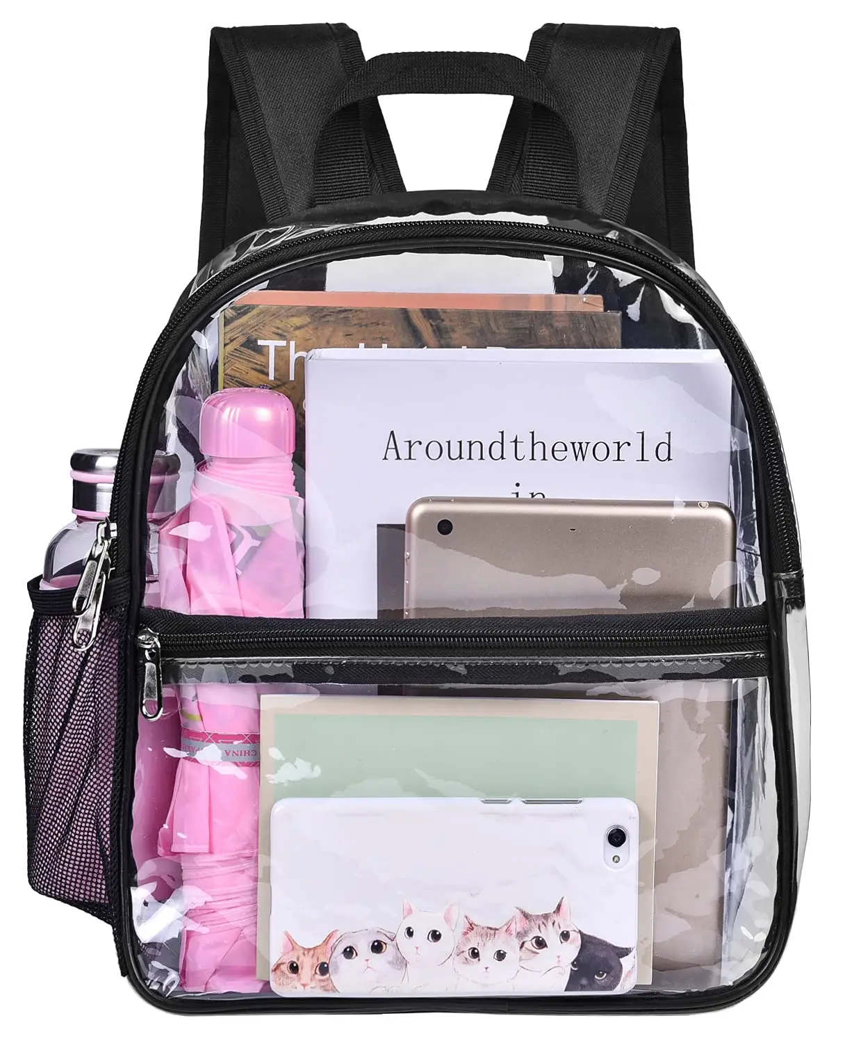 Clear Backpack Stadium Approved 12x12x6 with Reinforced Wider Shoulder Straps Small Transparent Bag for Schools Concerts Work Festivals Sporting Events PVC Material Secure & Durable