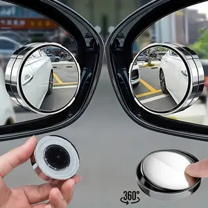 Universal Blind Spot Car Mirrors, 2 Pack Round HD Glass Convex Rear View Wide Angle Side Mirror Blindspot for Universal Vehicles