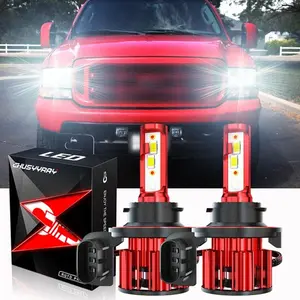 H13 LED Headlight Bulbs For Ford f150 2004-2014 f250 f350 Super Duty 2005-2020 Aluminum Alloy High Brightness Waterproof Turbofan