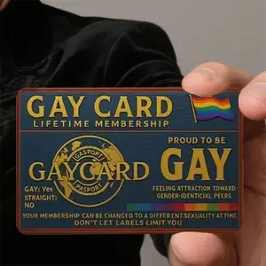 LGBTQ Pride Lifetime Membership Card, Decorative PVC Card with Rainbow Heart Design, Funny Gift for Friends and Colleagues, Great for New Year and Valentine’s Day, Proud