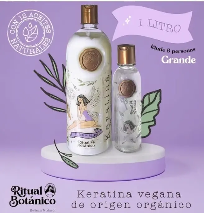 keratin rituall de alisado ritual botanico made in comlombia 2 pack 1L