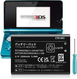 3DS  Pack [3200mAh] (2025  Upgraded),CTR-003  Compatible with  3DS N3DS,2DS, 2DS XL CTR-001 MIN-CTR-001 Gaming Console with Tool Kit (Not for  3DS, 3DS XL)