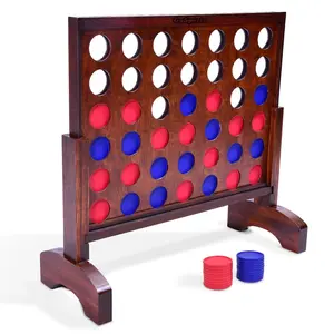 GoSports 2 ft Wide Giant 4-in-a-Row Game - Dark Wood