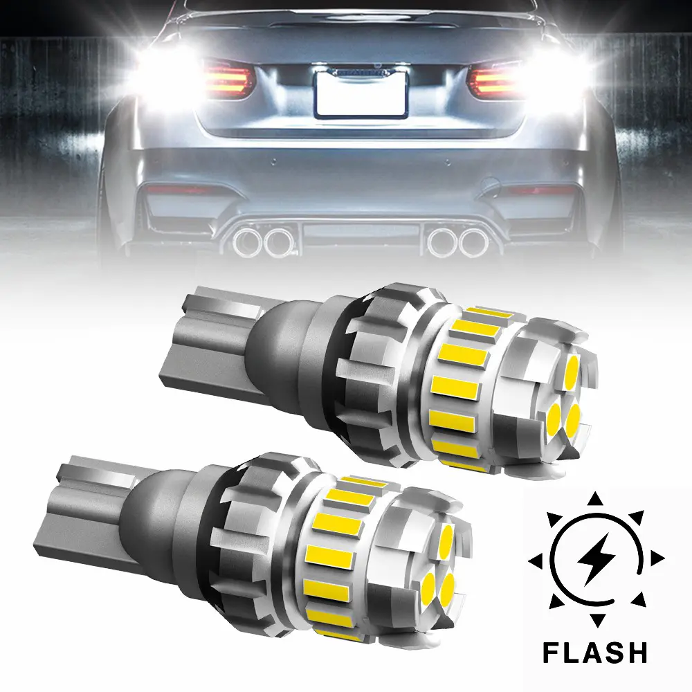 AUTOONE T15 921 912 LED Reverse Back up Light Bulb 3-Step Strobe Mode Extreme Bright Error Free CANBUS LED Back up Reverse Light Bulb WHITE