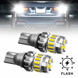 AUTOONE T15 921 912 LED Reverse Back up Light Bulb 3-Step Strobe Mode Extreme Bright Error Free CANBUS LED Back up Reverse Light Bulb WHITE