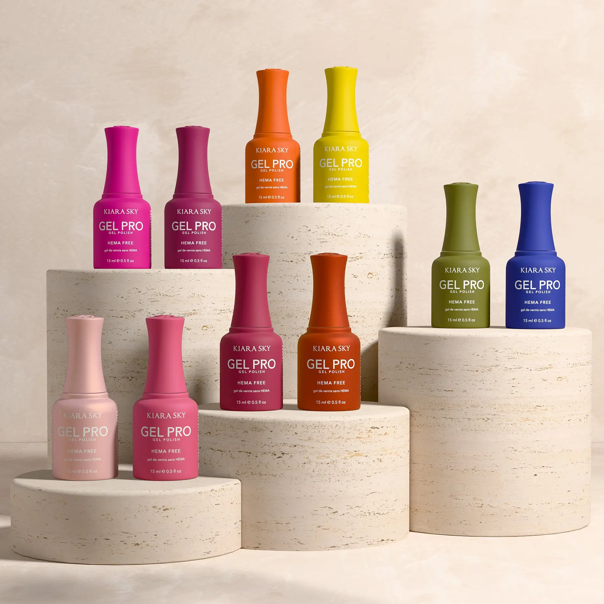 Kiara Sky Gel Pro - Club Riviera Collection - HEMA-Free + TPO Free Nail Gel Polish | Intense Pigmentation, Long Lasting Wear