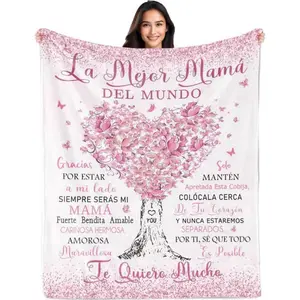 Soft Funny Throw Blanket Regalos Para Mama,Mexican Mom Gifts,Regalos Para Mama En EspañOl,Gifts For Mom In Spanish,The Best Mom Gifts Blanket,Mom Birthday Gifts,Mama Gifts,Mom Gifts From Daughters/Son