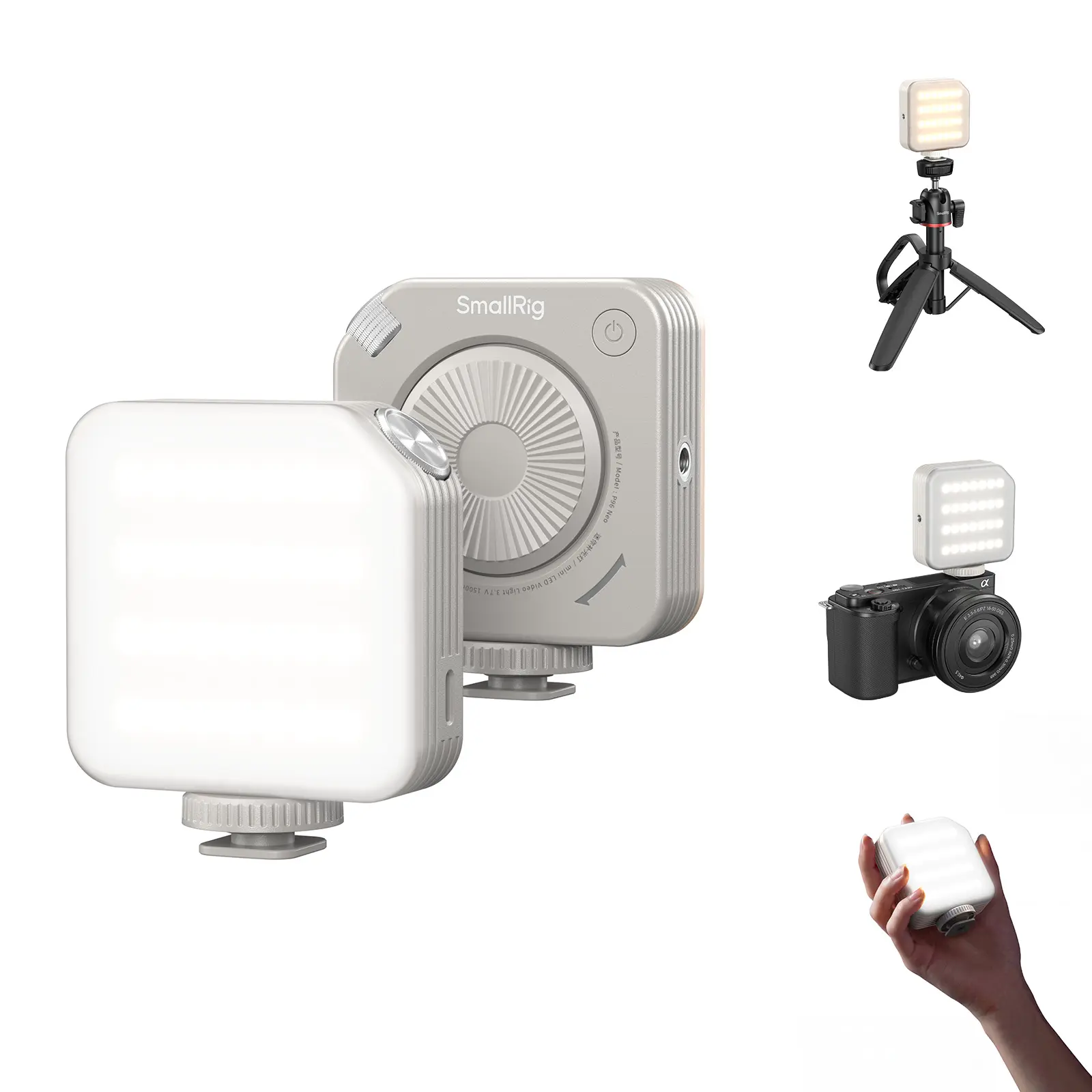 【DealsForYouDays】SmallRig P96/P108 Battery-Powered Mini Dual-Color LED Beauty Tripod Light with 1/4"-20 Thread, Cold Shoe, Smartphone/Action Camera Mount, Vlogging Kit - Live Streaming Light, Streaming Equipment for Desktop Shooting