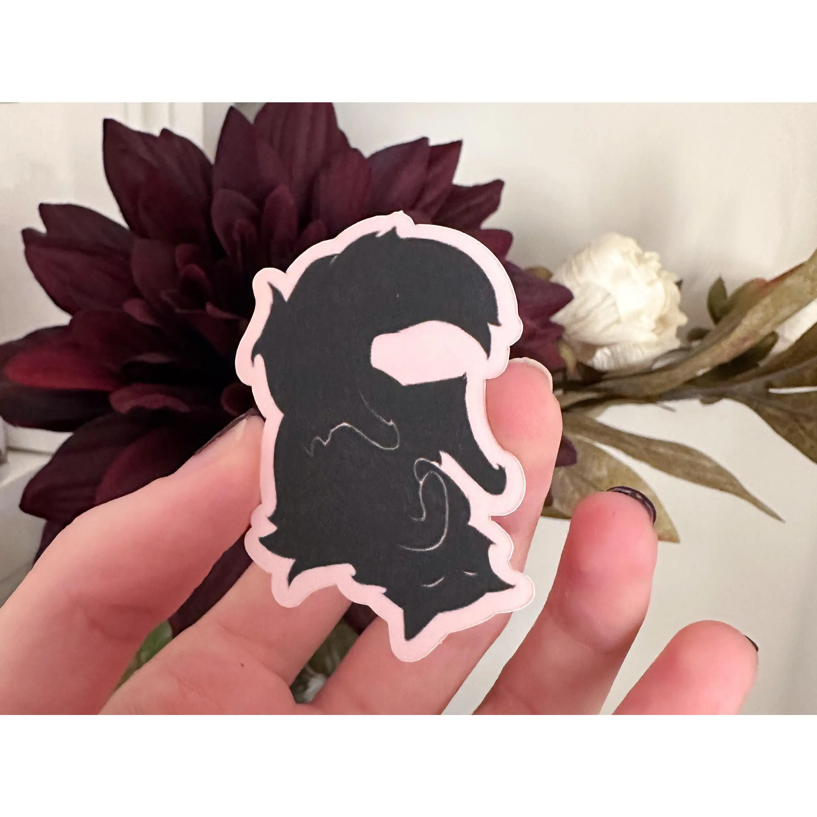 Sleepy Cat Familiar Die Cut Sticker