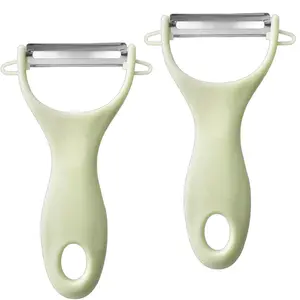 2Counts/Set Stainless Steel Three-Effect Kitchen Processor, Anti-Slip Fruit Vegetable Tool, Potato Carrot Apple Slicer Shredder, High Temperature Resistant