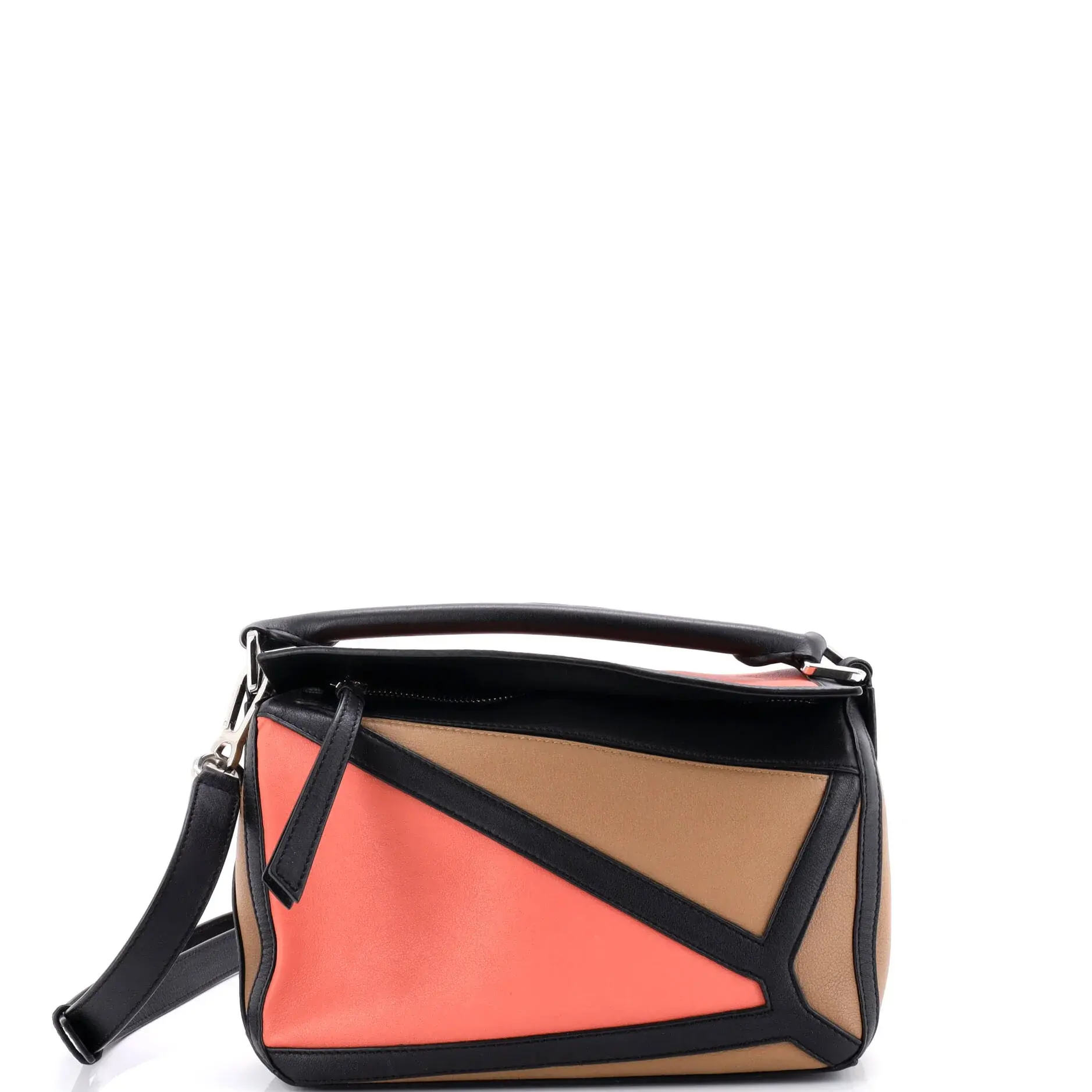 Pre-owned Loewe Leather Top Handle Bags Puzzle Bag Small by Rebag