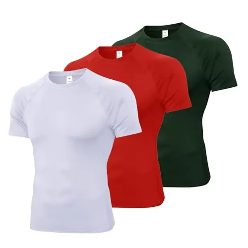 3pcs  White+red+dark Green