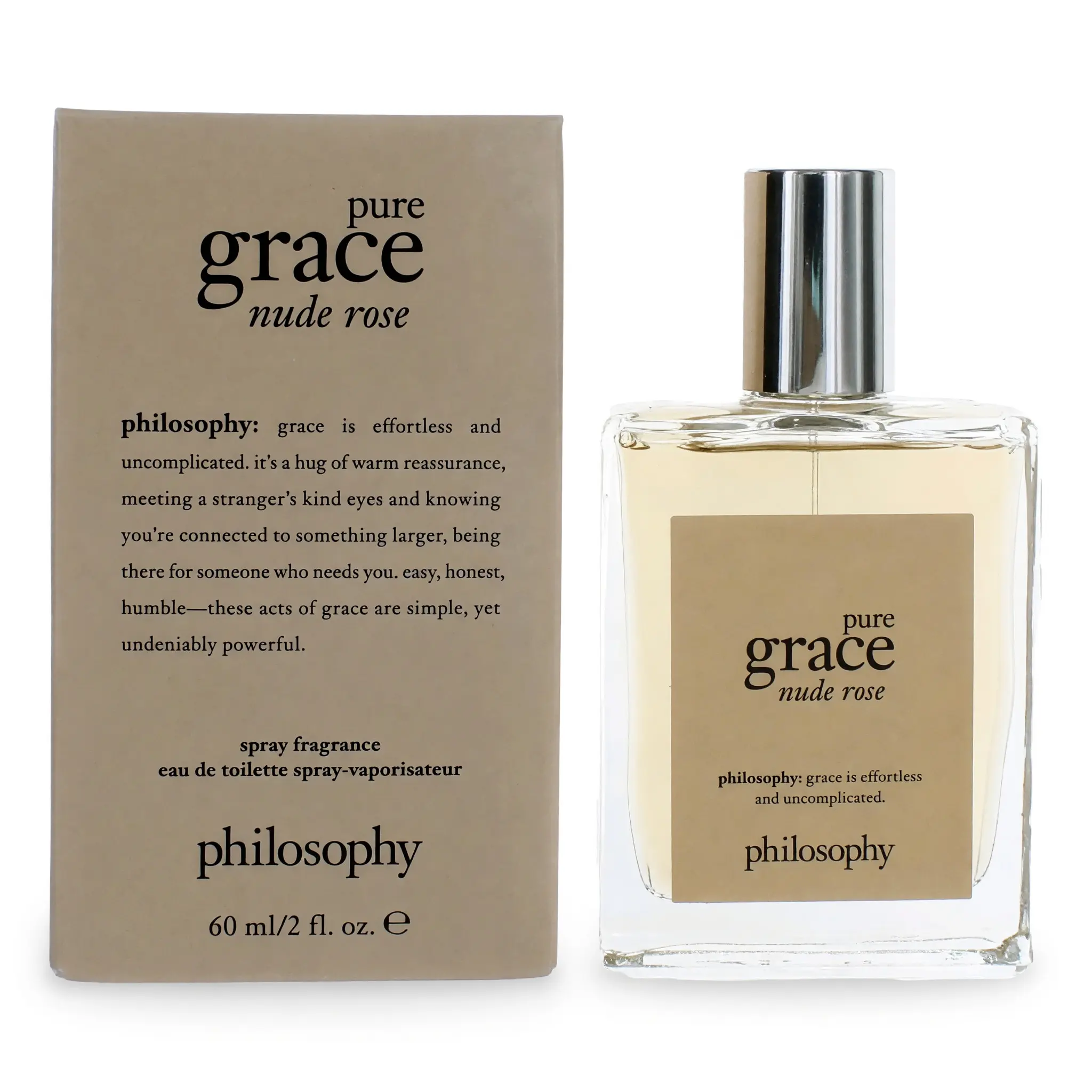 Women's Pure Grace Ethereal Blush Rose by Philosophy - 2 oz EDT Spray, Elegant Floral Perfume Layering Perfume with Signature Scent, Effortless Simplicity Floral Rose Garden Women's Fragrance