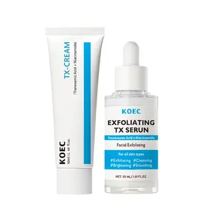 TX-Cream & Exfoliating Serum Set, Korean Skincare – Facial Exfoliation Set, Gentle Daily Exfoliation & Long-Lasting Hydration, Evens Uneven Skin Tone, Improves Skin Texture, Skin Care Sets