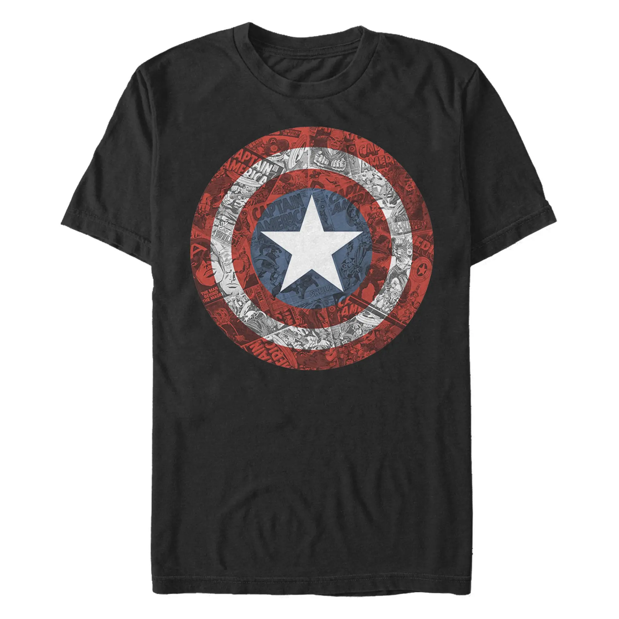 Men's Marvel Captain America Shield Comic Print T-Shirt