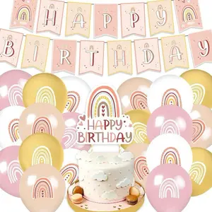Boho Birthday Party Kit with Backdrop for Festive Celebrations